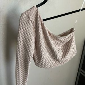 One Arm and Shoulder Crop Top